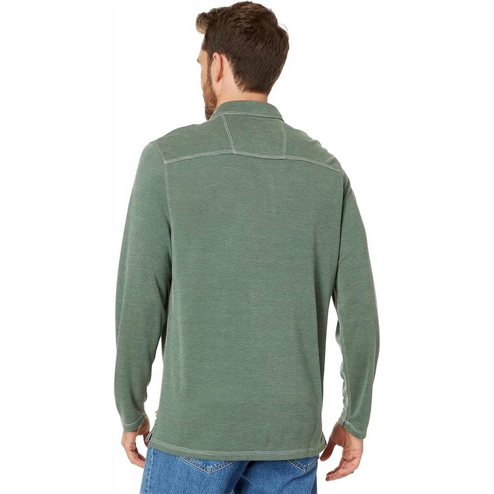 NEW TOMMY BAHAMA paradiso cove long sleeve polo in trout - Picture 2 of 3